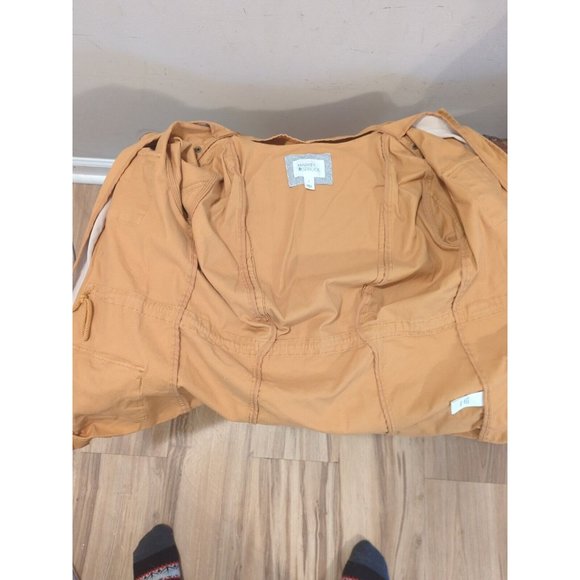 Market & Spruce Kathleen Cargo Full Zip Hooded Jacket Tan Size Small - Picture 8 of 11